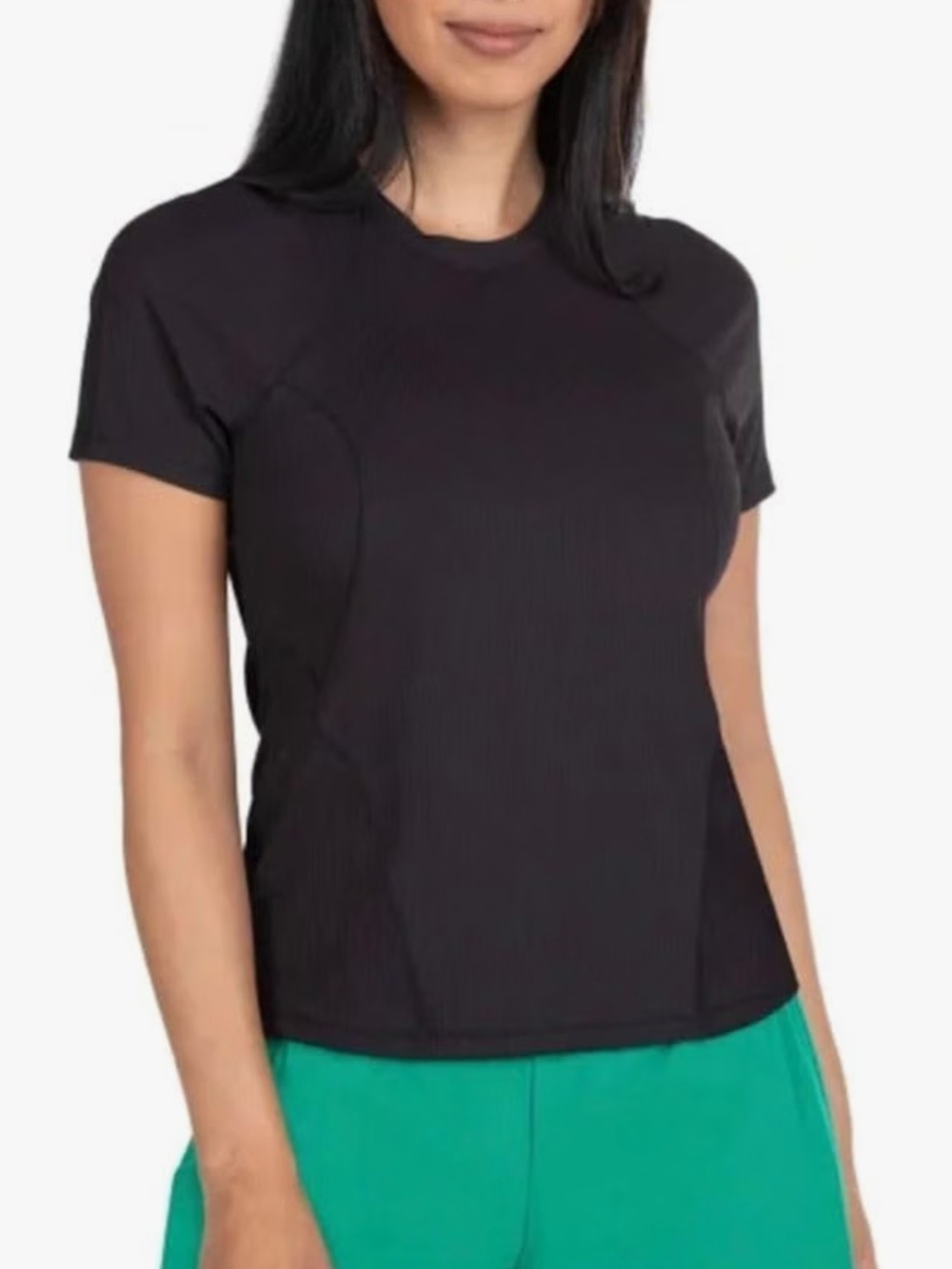 Spyder Active Black Short Sleeve Athletic Tee Small